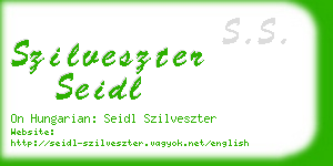 szilveszter seidl business card